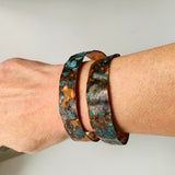 Handmade Turquoise Patina Copper Wrap Bracelet