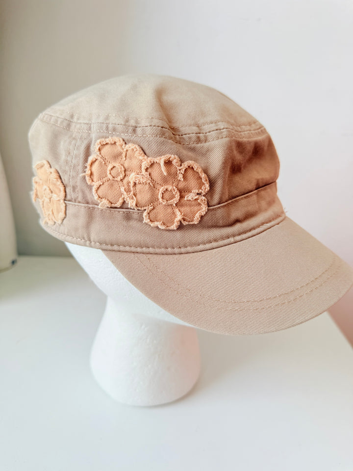 Life Is Good Tan Cotton Embroidered/Patch Hat/Baseball Cap