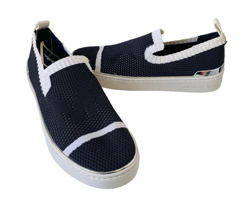 Michael Kors Black and White Mesh Slip On Sneaker Size 6.5 NWT