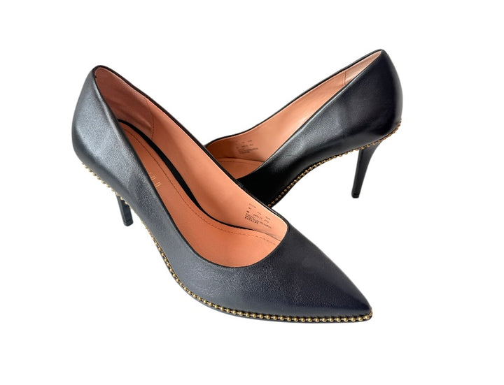 Coach Waverly Pump In Black Leather Size 8