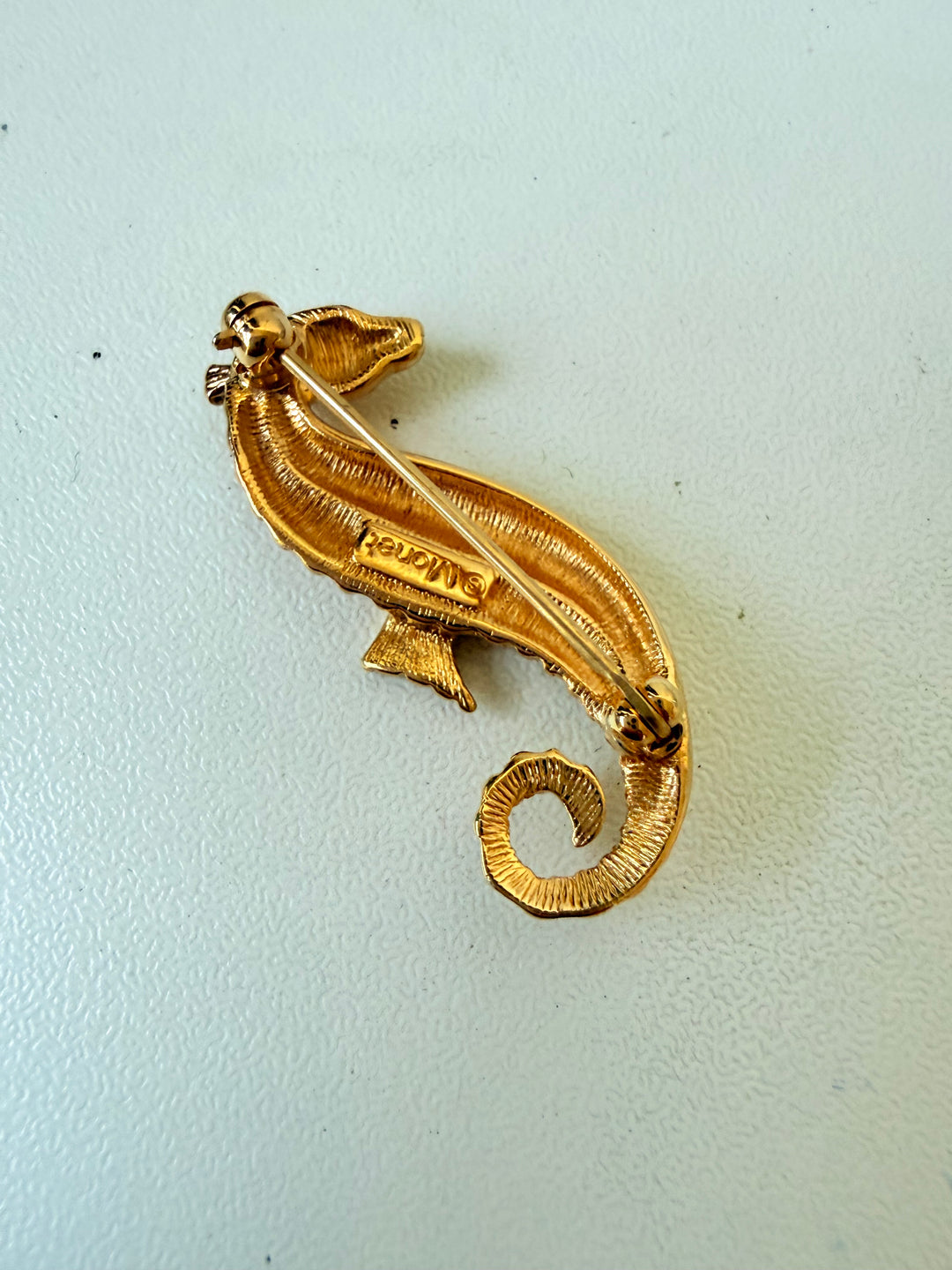 Monet Vintage Goldtone Sea Horse Brooch