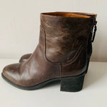 Franco Sarto Brown Distressed Leather Boots Size 10