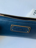 Marc by Marc Jacobs Blue Pebble Grain Leather Wallet