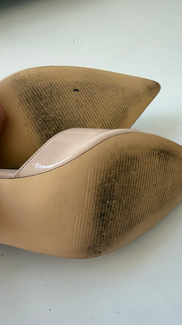 14th & Union Patent Pointed Toe Nude Heels Size 7.5