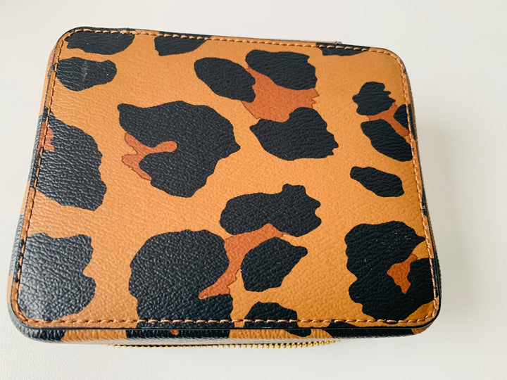 Coach Leather Cheetah Print Jewelry Box