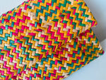 Multicolor Raphia Clutch