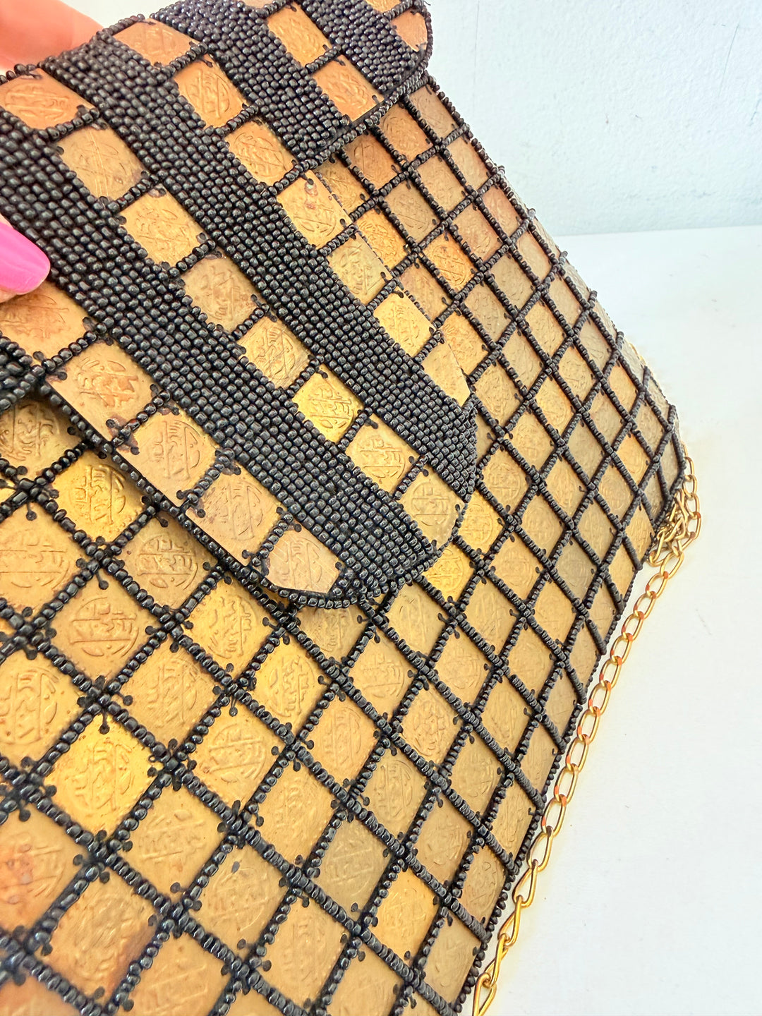 Akira Rhinestone And Metal Handbag