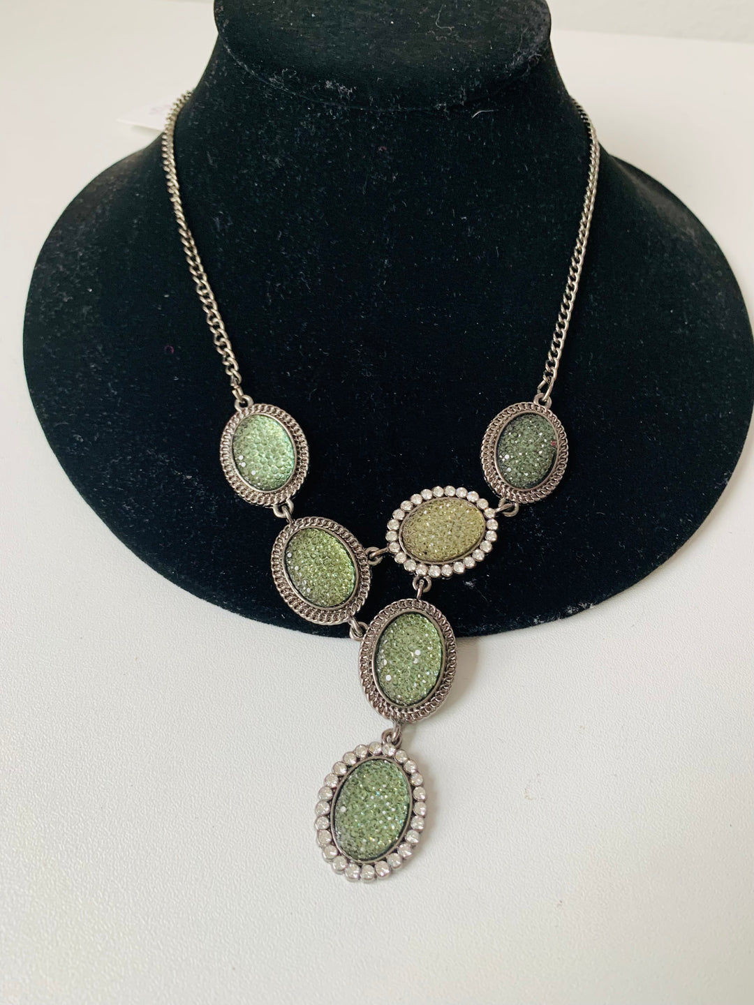 Green Crystal Statement Necklace
