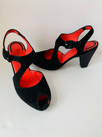 shoes, black high heels, red heels, high heels, strappy black