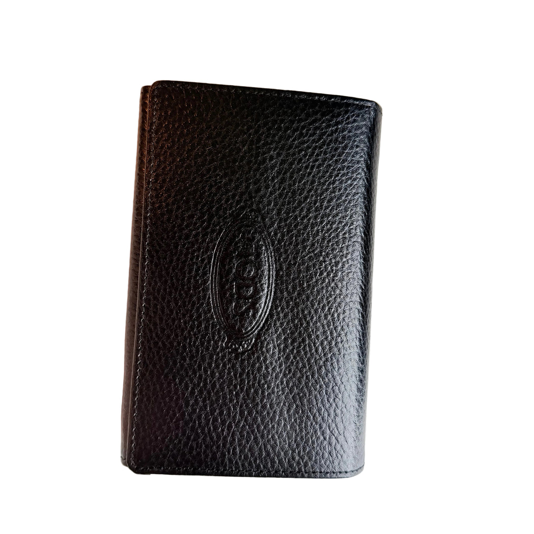 Tod’s Black Pebble Grain Leather Wallet