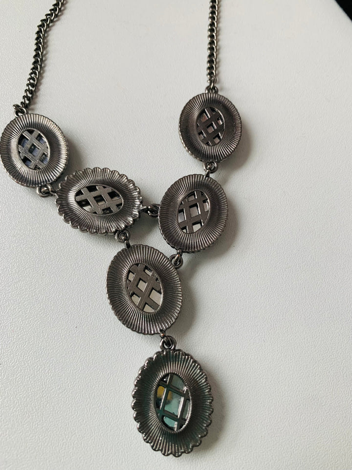 Green Crystal Statement Necklace