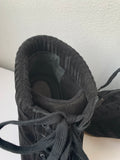 Veronica Beard Black Elissa Suede Wedge Sneaker Bootie Size 10