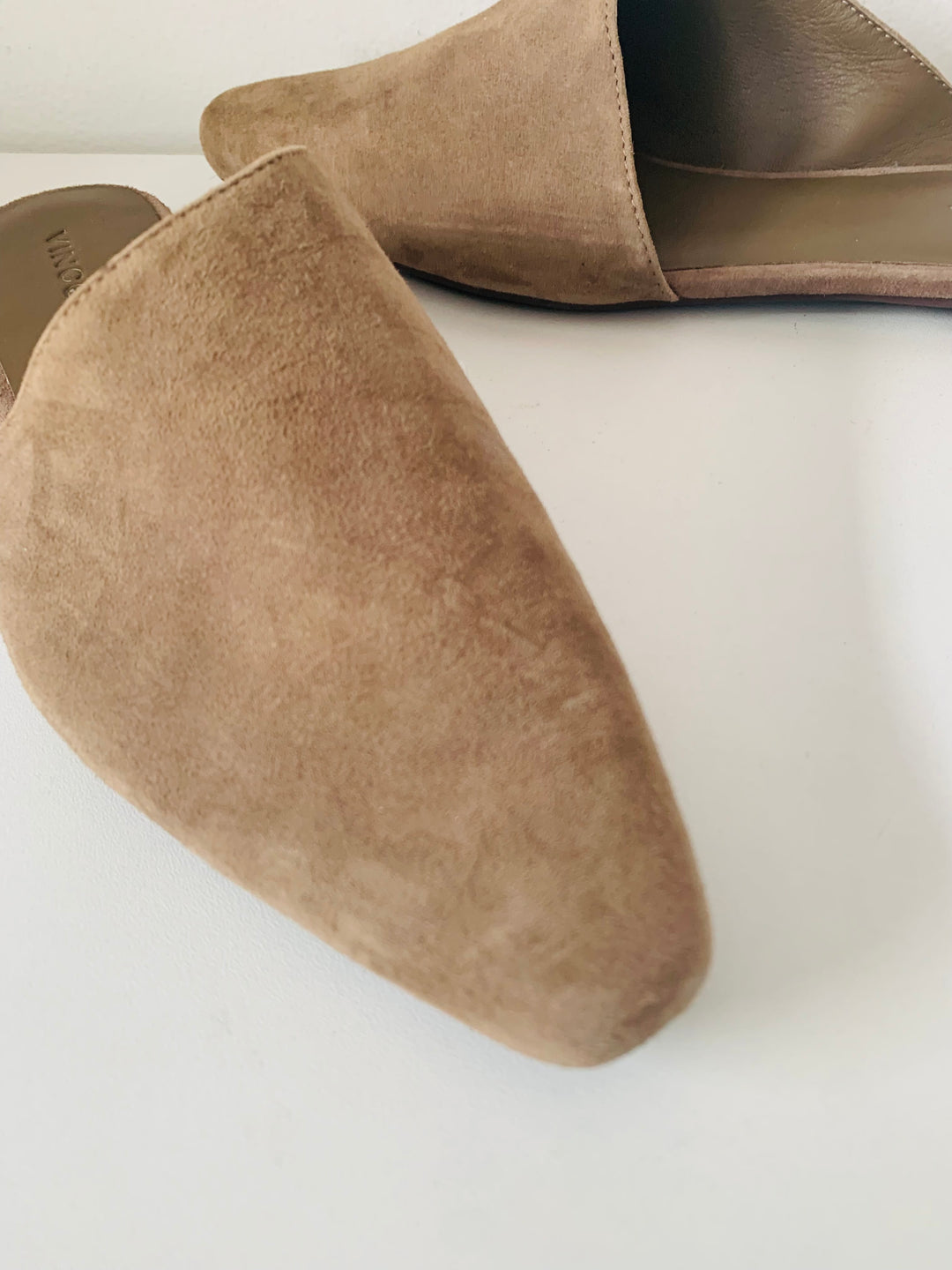 Vince Brown Suede Slip On Mules Size 7.5 New