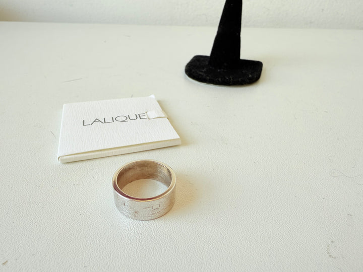 Lalique Sterling 925 Moonstone Ring Size 6.25 Authentic