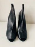 Christian Siriano Izzy Stiletto Peep Toe Ankle Boot Heels in Black Size 11