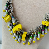 Susan Lowenberg Yellow Upcycled Handmade Pencil Necklace “Sharpen up Buttercup”