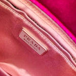 Prada Raso Dalia Deep Hot Pink/Purple Satin Bow Clutch