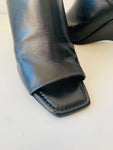 Frame Black Leather Wedge Slide/Mules Size 40