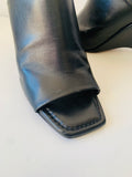 Frame Black Leather Wedge Slide/Mules Size 40