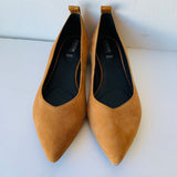Geox Respira Suede Camel Pointed Toe Ballet Flats Size 39 (US 9)