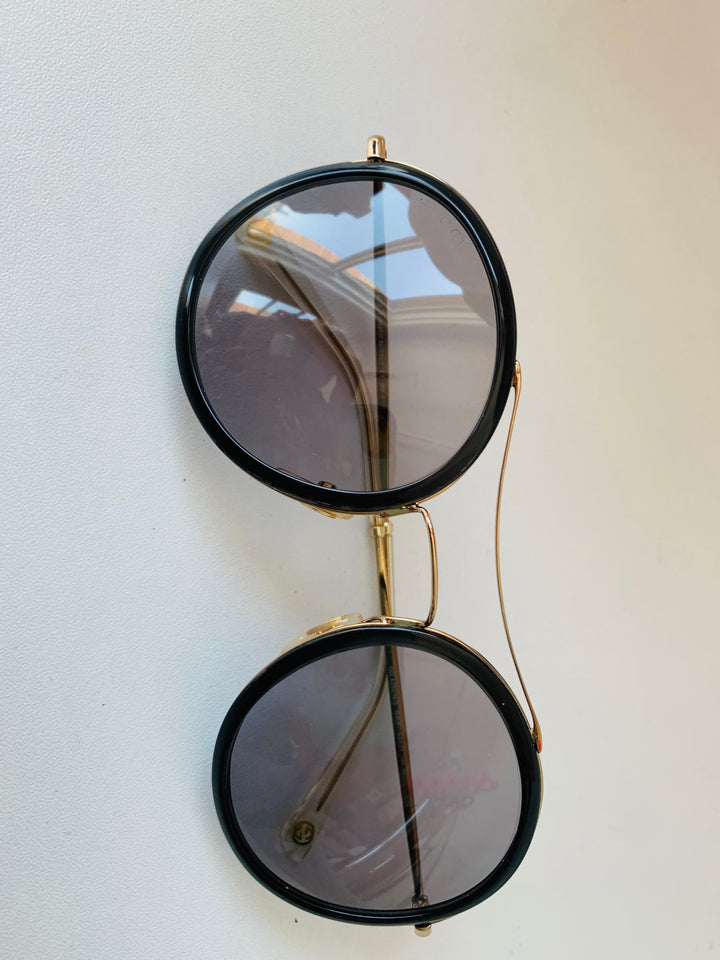 Gucci Gold & Black Sunglasses