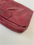 Coach Plum/Burgundy Patent Leather Wristlet