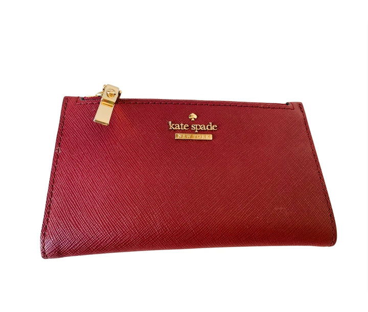 Kate Spade Deep Red Leather Mini Wallet