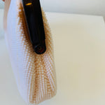 Vintage La Regale Cream Beaded Lucite Frame Evening Clutch Hong Kong Handbag