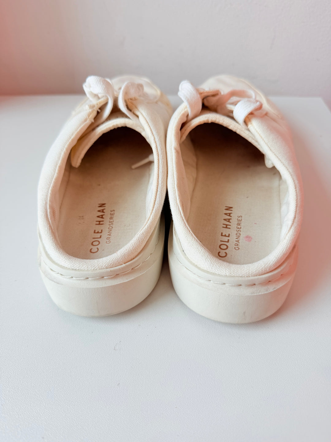Cole Haan Grand Pro Series Rally Canvas Mule Sneakers in Cream Size 8 Women’s
