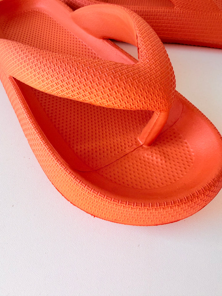 The Cloudies Orange Waterproof Flip Flops New Size 36-37