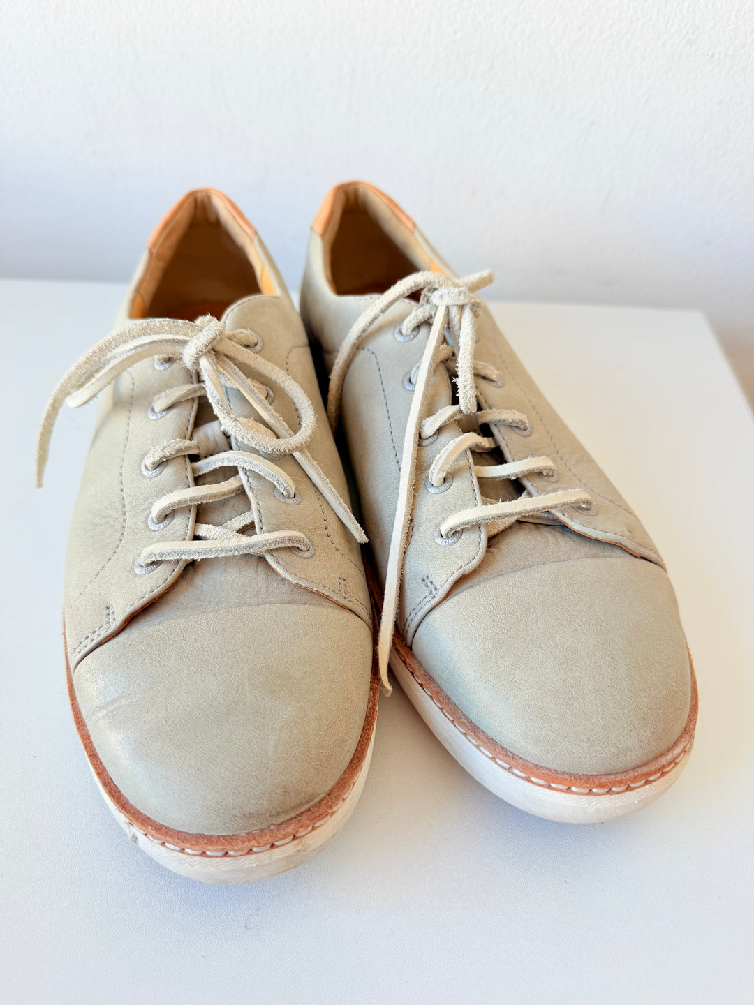 Sperry Top Sieder Gold Cup Cruz Leather Sneaker Size 10 an Light Grey