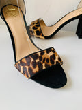 Vince Camuto Leopard Print Ankle Strap Sandals Size 10 New