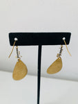 Hammered Tear Drop Pierced Earrings