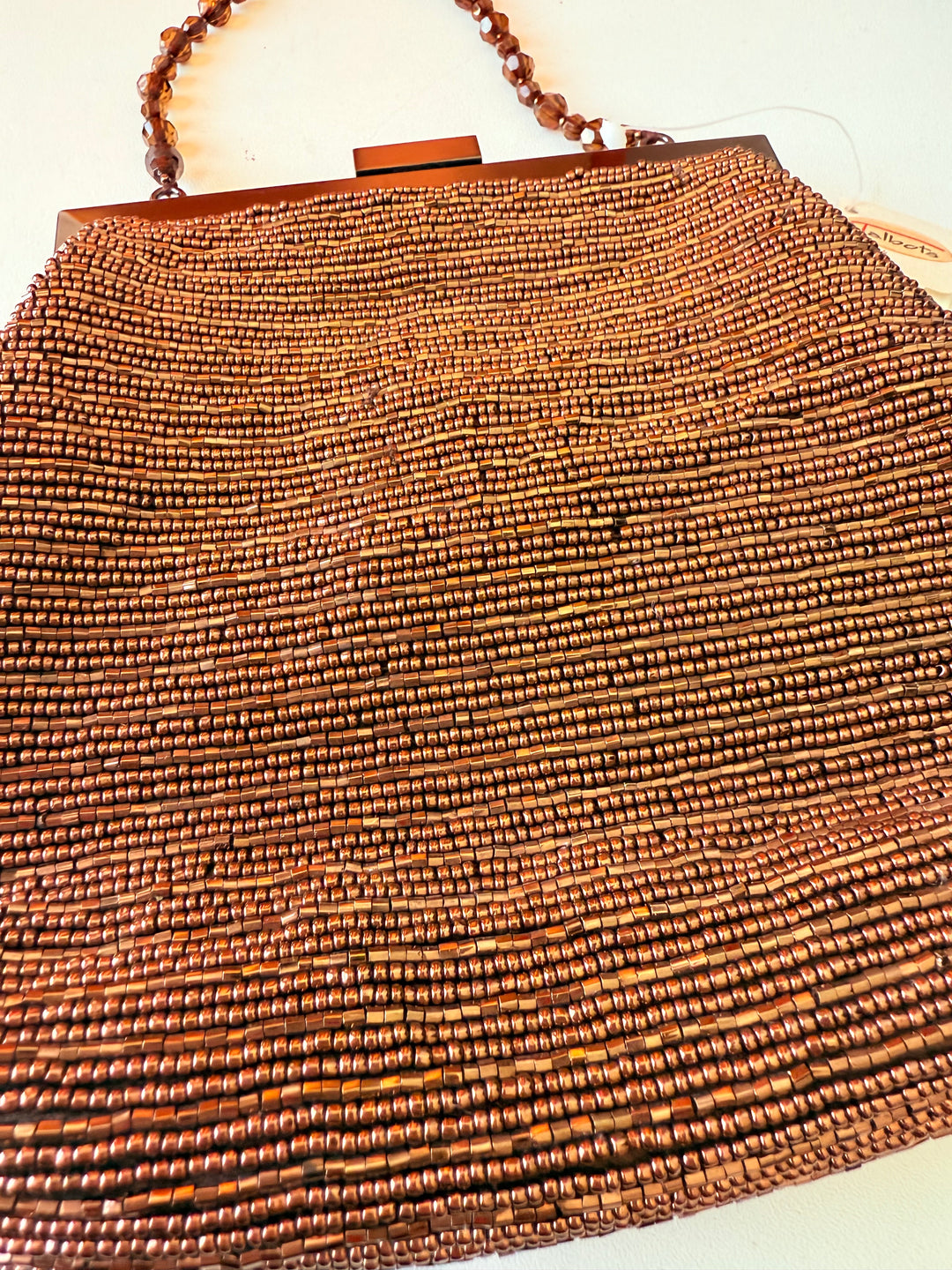 Talbots NWT Bronze Beaded Evening Bag