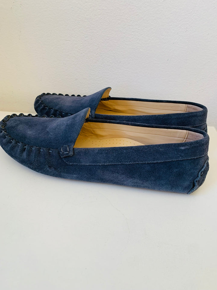 Cole Haan Evelyn Driver Moccasin in Ombré Blue Suede Size 9.5 New In Box