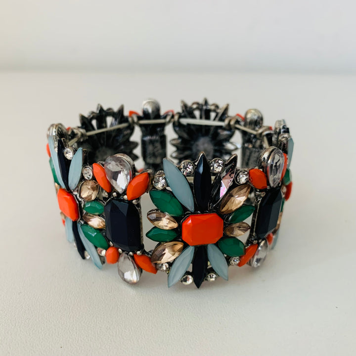 Multicolor Stretch Statement Bracelet