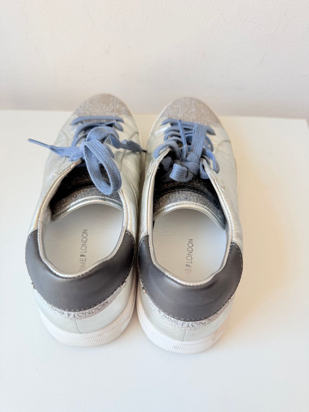 Crime London Silver Mettalic Sneakers Size 38