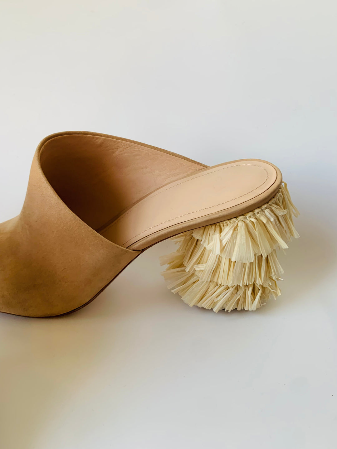 Pour la Victoire Suede Peep Toe Fringe Heels Size 8