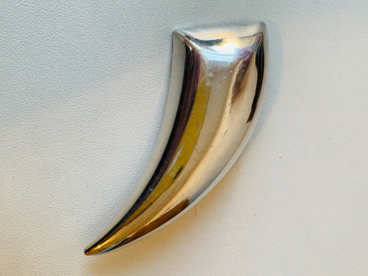 Vintage Tooth Silver Brooch