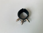 Leather Studded Ring Size 6.25