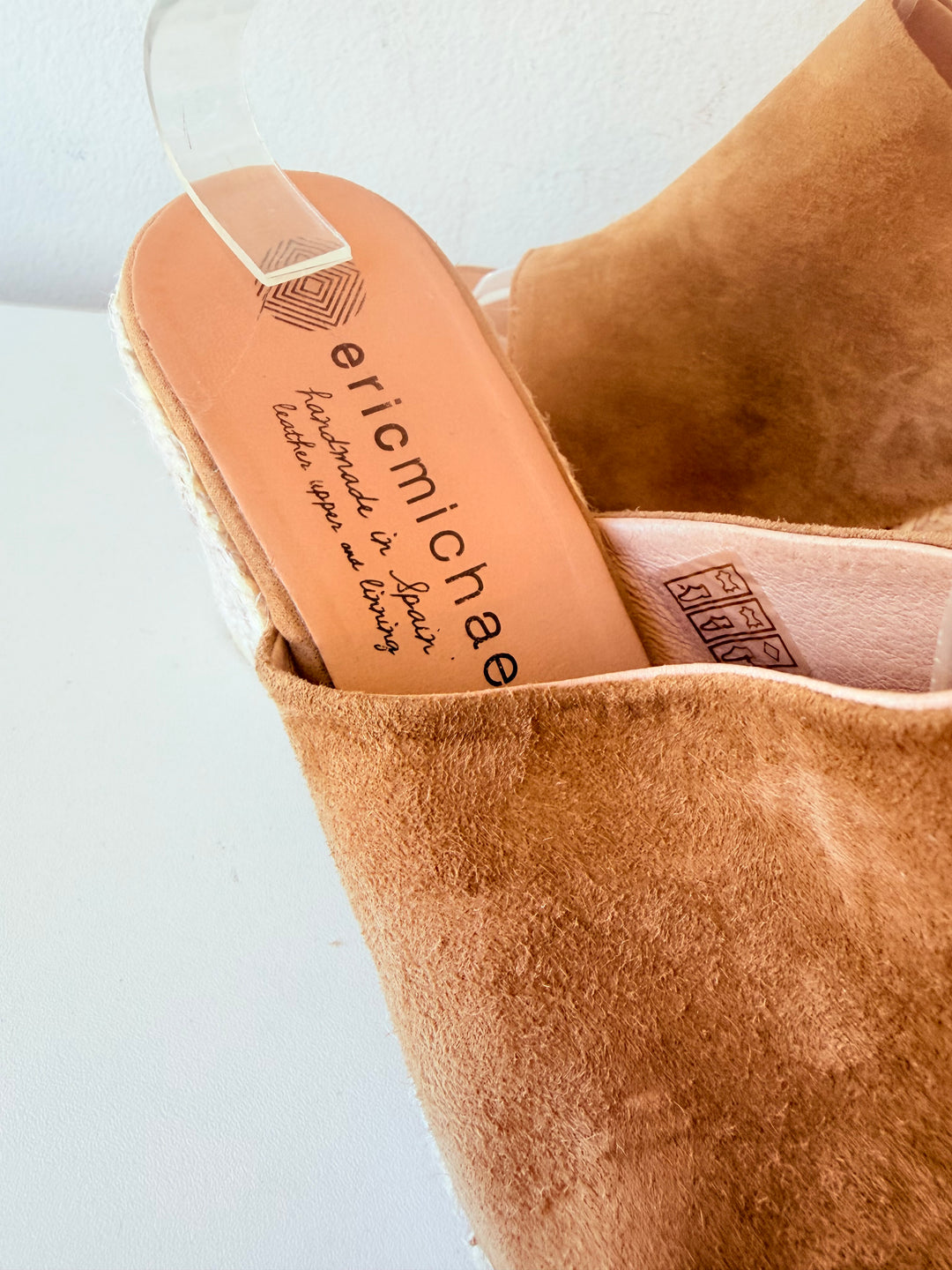 Eric Michael Brown Suede Jute Mules Size 38