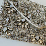 Silver Rhinestone/Beaded Evening Clutch/Crossbody