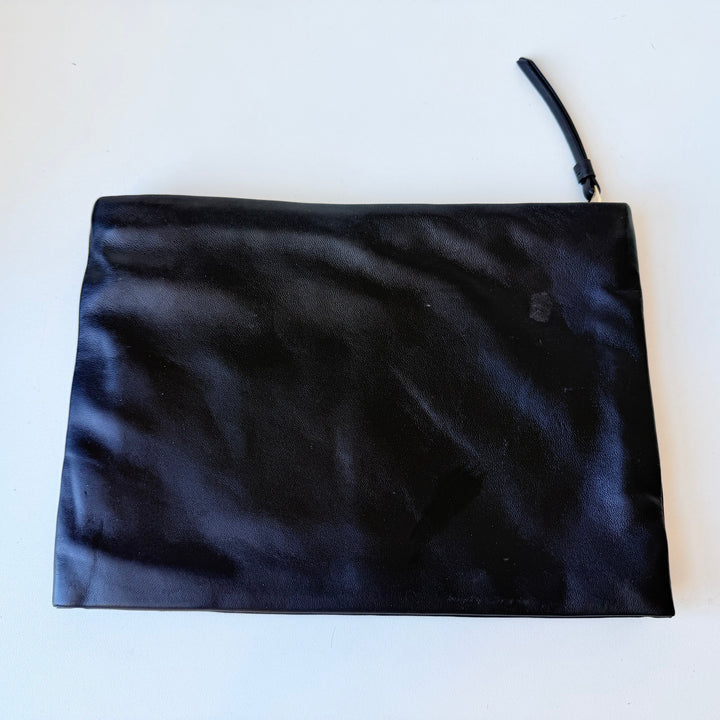 Allsaints Bettina Black Gold Studded Leather Clutch