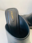 Frame Black Leather Wedge Slide/Mules Size 40