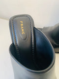 Frame Black Leather Wedge Slide/Mules Size 40