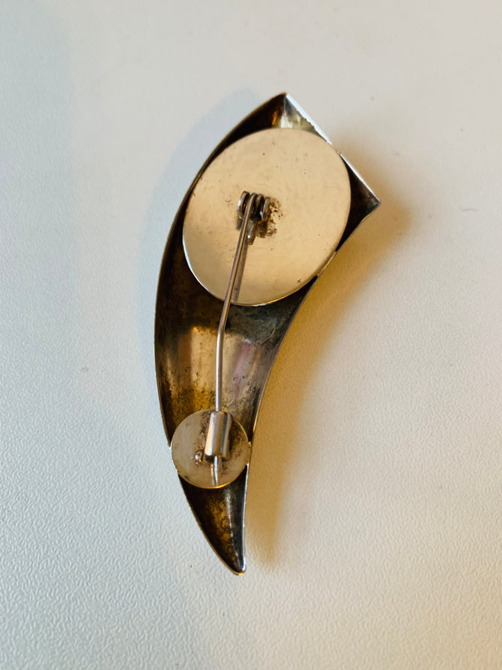 Vintage Tooth Silver Brooch