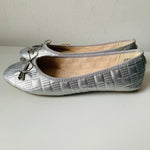 Danskin Quilted Women’s Silver Metallic Ballet Flats Size 8.5 Ultra Light Memory Foam