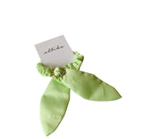 Ettika Mint Green Fabric & Rhinestone Hair Scrunchie New