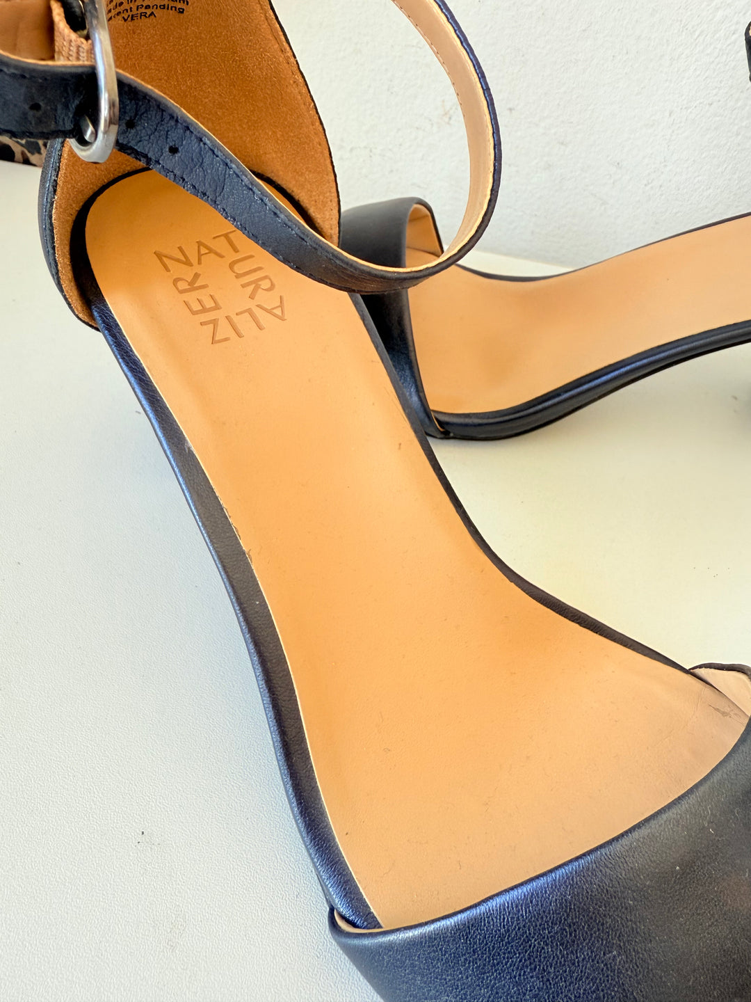 Naturalizer Blue Metallic Sandals Size 10