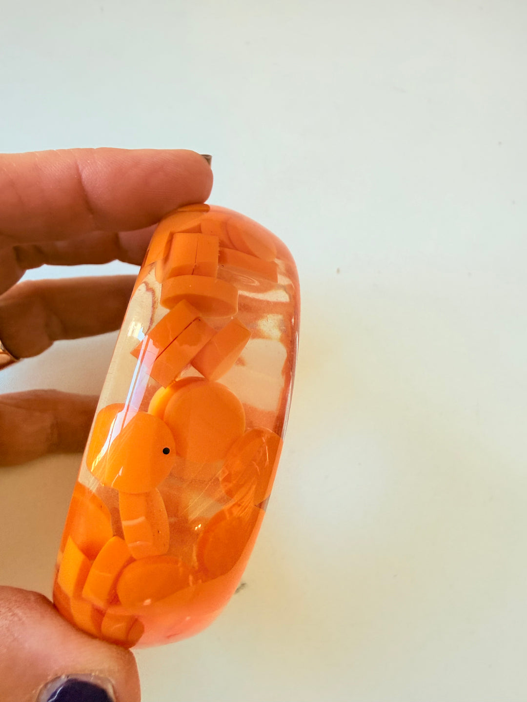Sobral Vintage Orange Resin Bangle